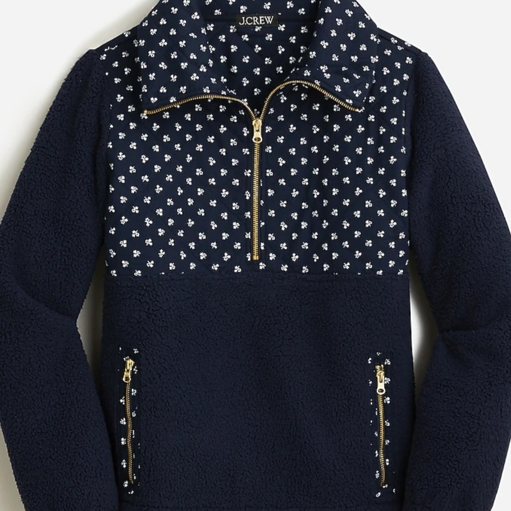J. Crew Plush Teddy Sherpa Pullover